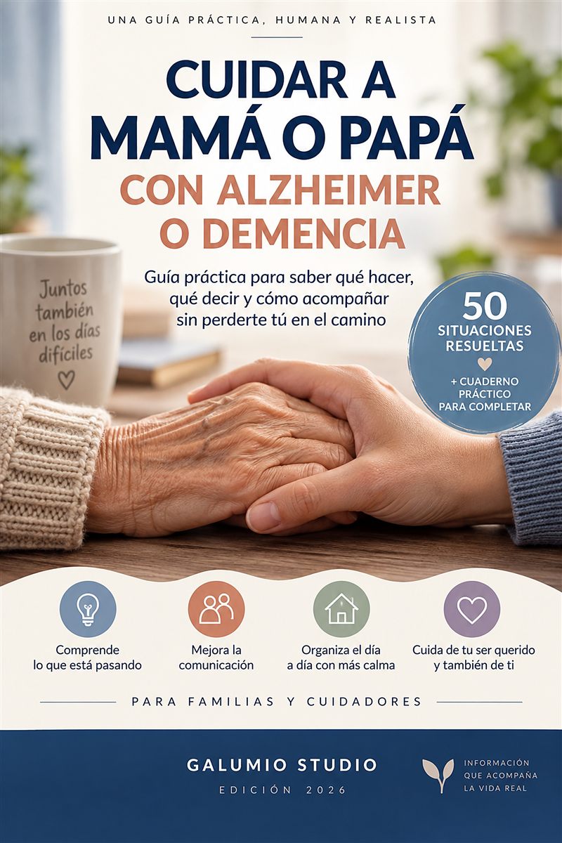 Portada de Cuidar a mamá o papá con Alzheimer o demencia